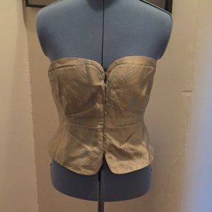 Gold strapless Kay Unger size 6 top